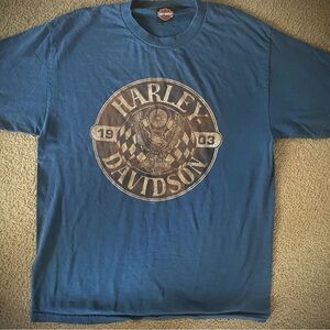 Men’s 2XL Harley Davidson Logo Short Sleeve T-Shirt Biker Motorcycle Riding Gear